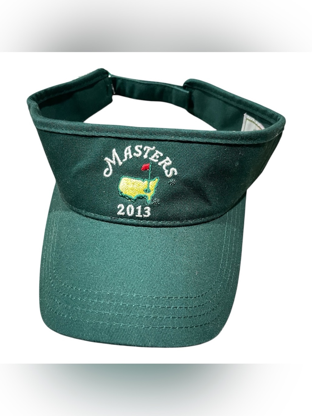 MASTERS 2013 Embroidered Logo Visor Green Golf Adjustable Hat Cap NWT